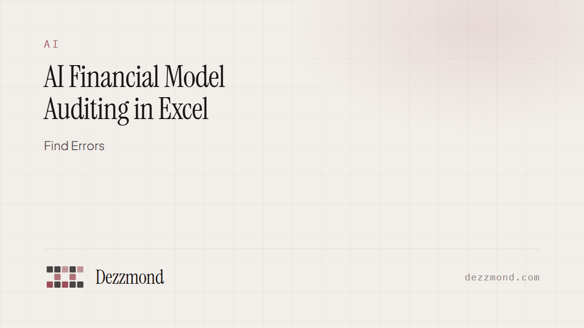 AI Financial Model Auditing in Excel: Find Errors (2026)