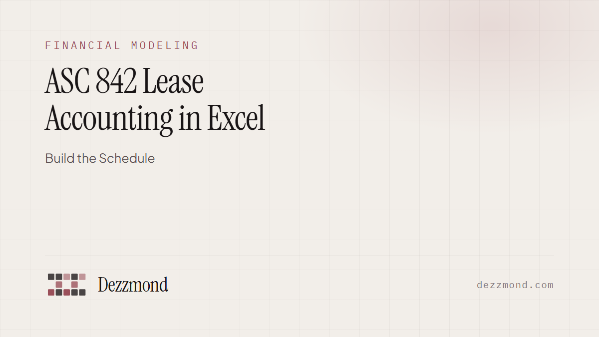 ASC 842 Lease Accounting in Excel: Build the Schedule (2026)