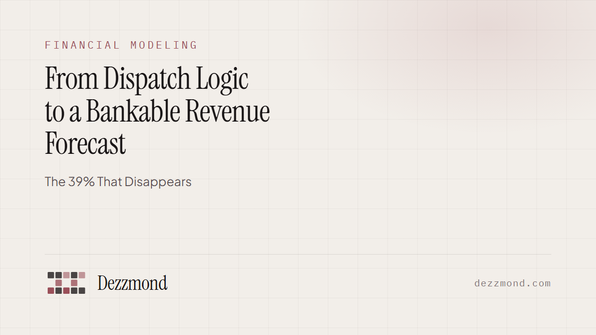 From Dispatch Logic to a Bankable Revenue Forecast: The 39% That Disappears