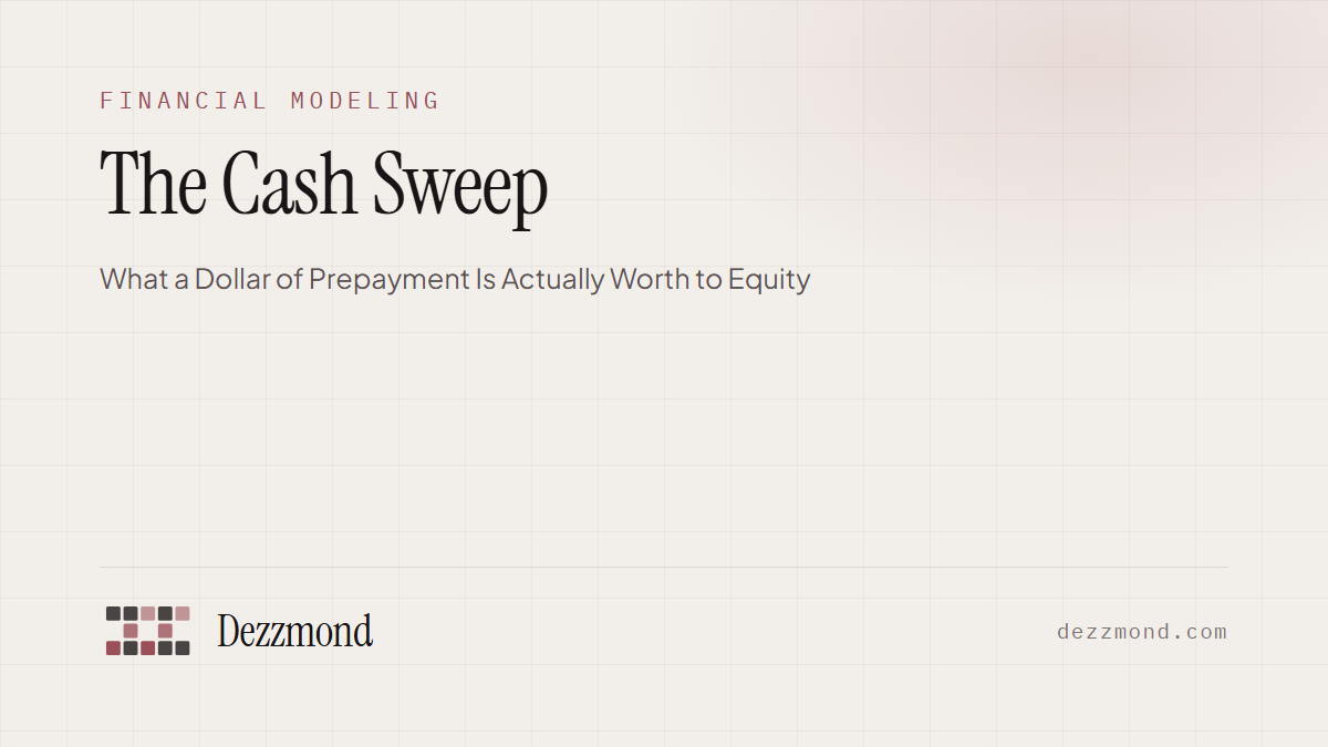 The Cash Sweep: What a Dollar of Prepayment Is Actually Worth to Equity