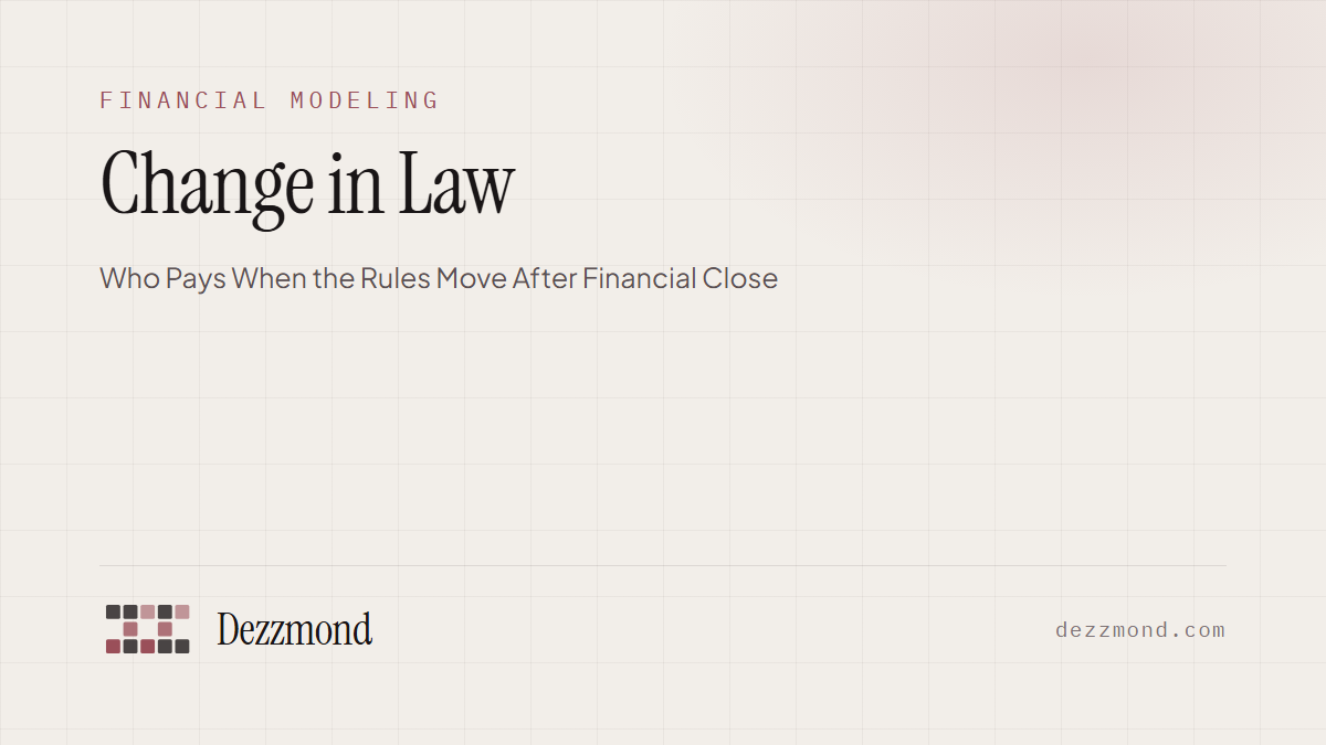 Change in Law: Who Pays When the Rules Move After Financial Close