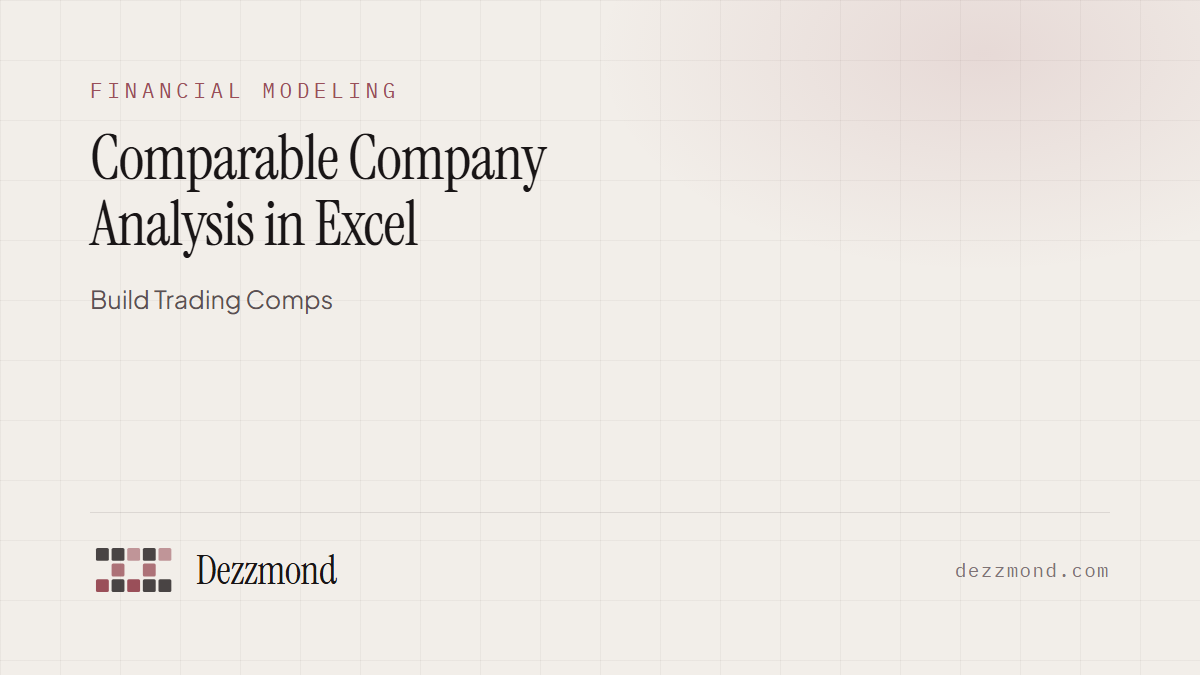 Comparable Company Analysis in Excel: Build Trading Comps (2026)