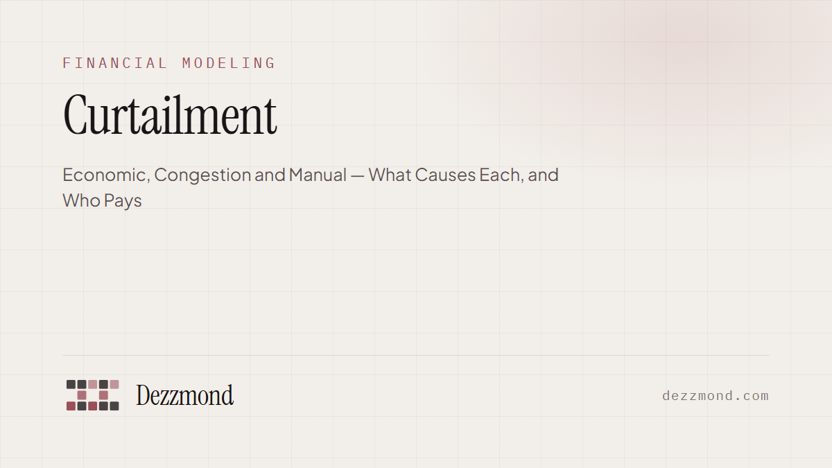 Curtailment: Economic, Congestion and Manual — What Causes Each, and Who Pays
