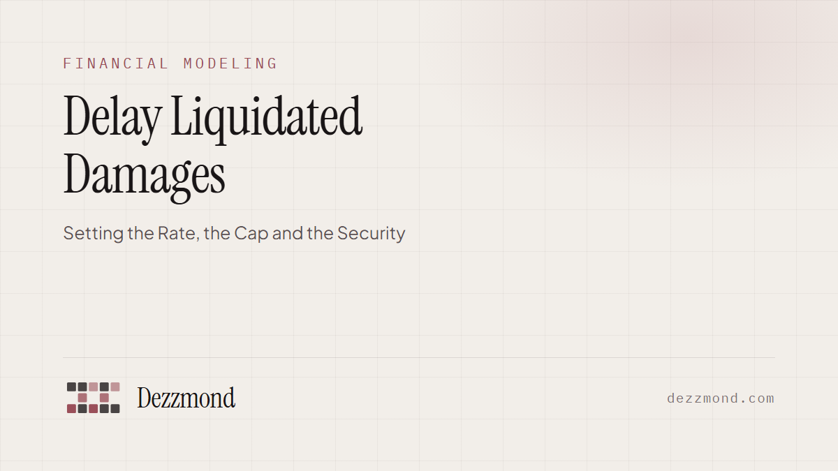 Delay Liquidated Damages: Setting the Rate, the Cap and the Security