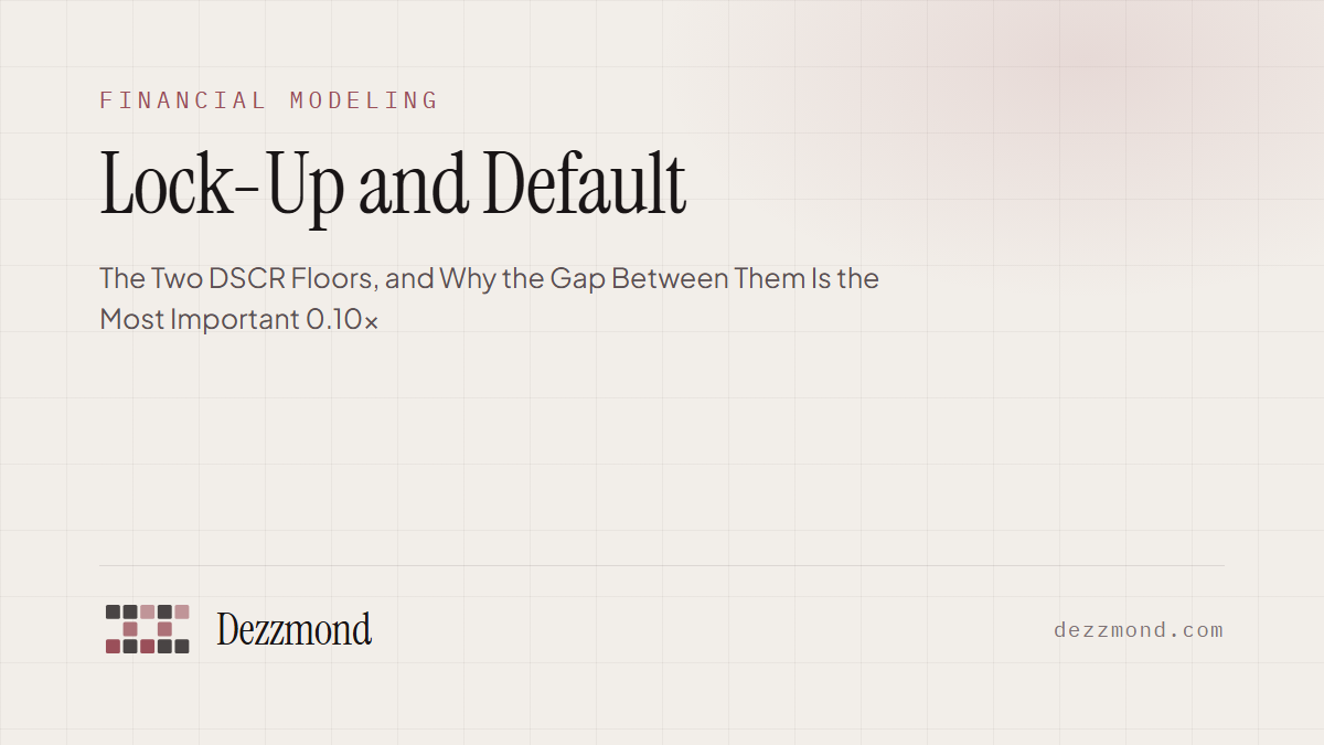 Lock-Up and Default: The Two DSCR Floors, and Why the Gap Between Them Is the Most Important 0.10×