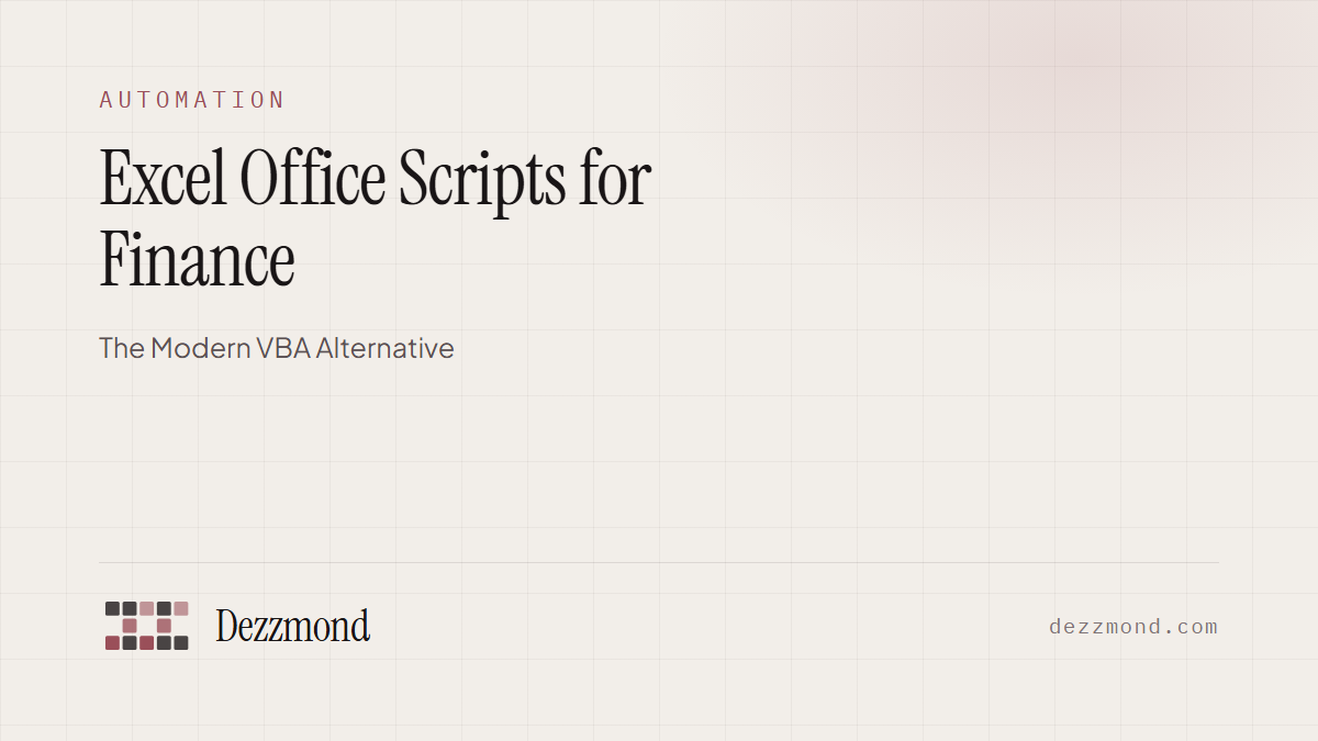 Excel Office Scripts for Finance: The Modern VBA Alternative (2026)