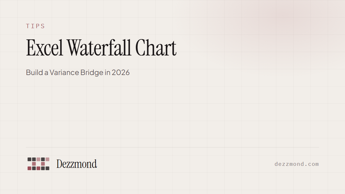 Excel Waterfall Chart: Build a Variance Bridge in 2026