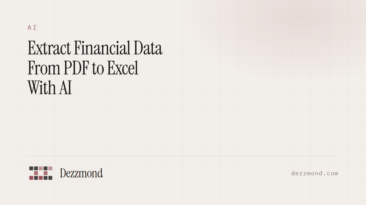 Extract Financial Data From PDF to Excel With AI (2026)