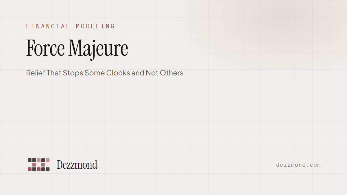 Force Majeure: Relief That Stops Some Clocks and Not Others