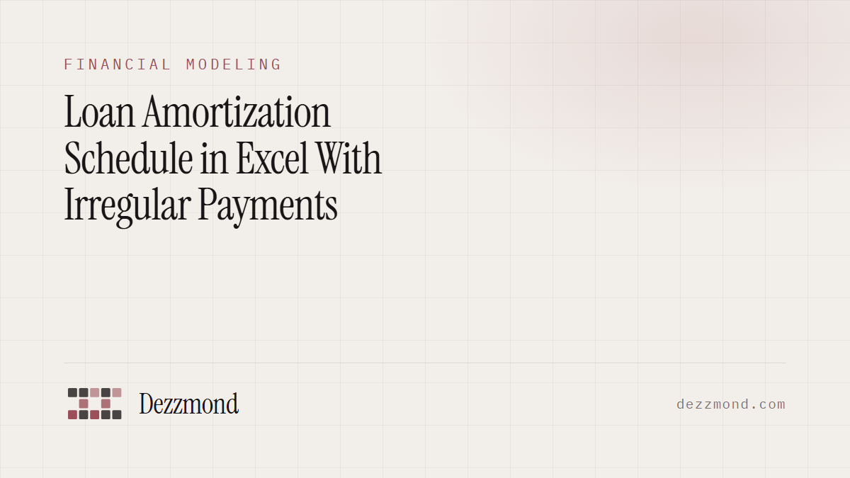 Loan Amortization Schedule in Excel With Irregular Payments