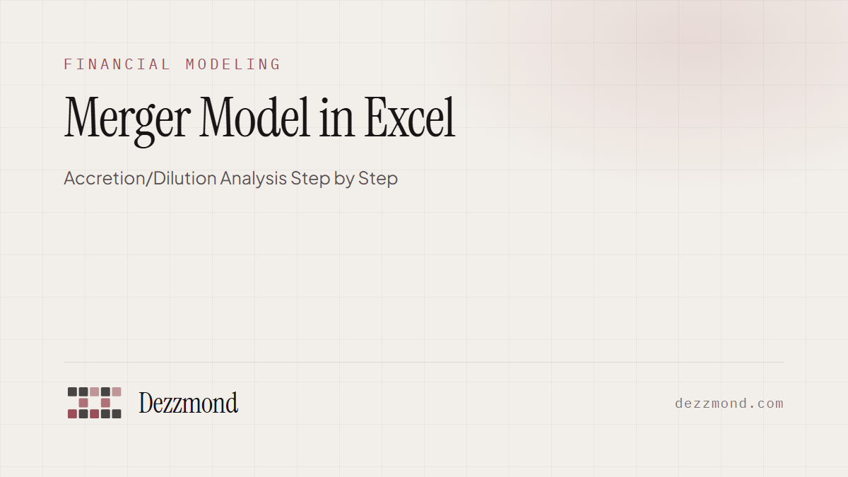 Merger Model in Excel: Accretion/Dilution Analysis Step by Step