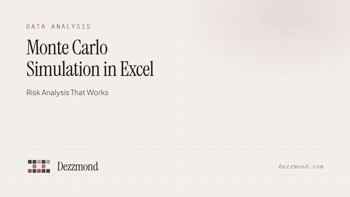 Monte Carlo Simulation in Excel: Risk Analysis That Works (2026)