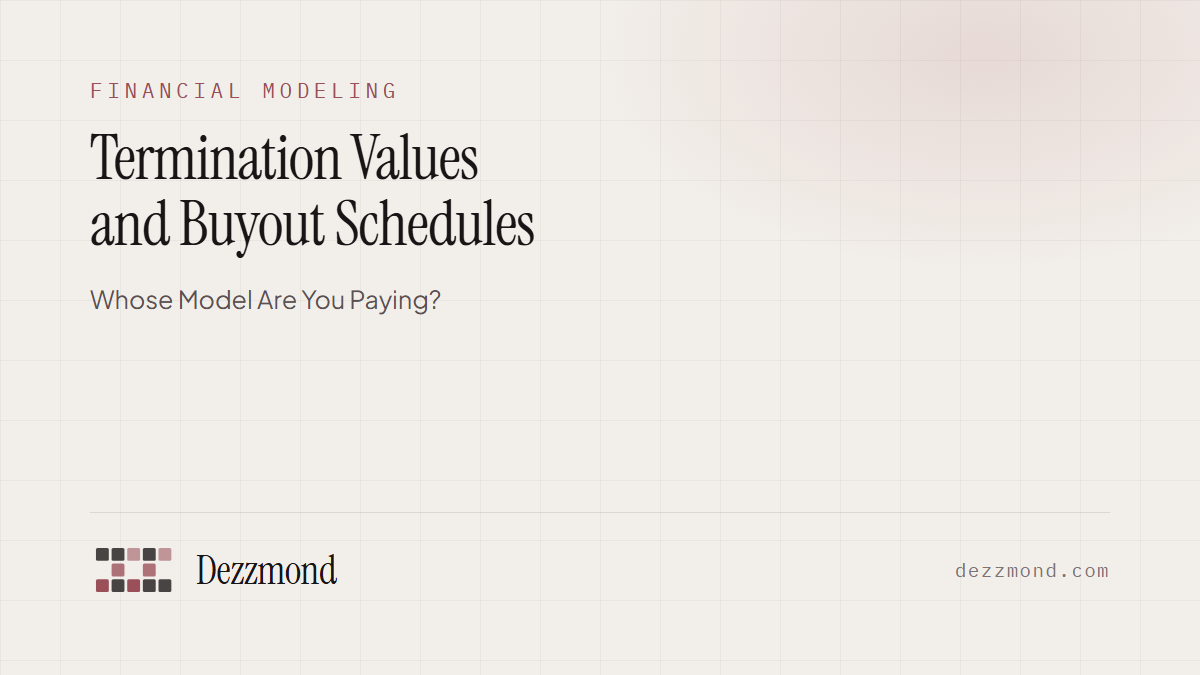 Termination Values and Buyout Schedules: Whose Model Are You Paying?