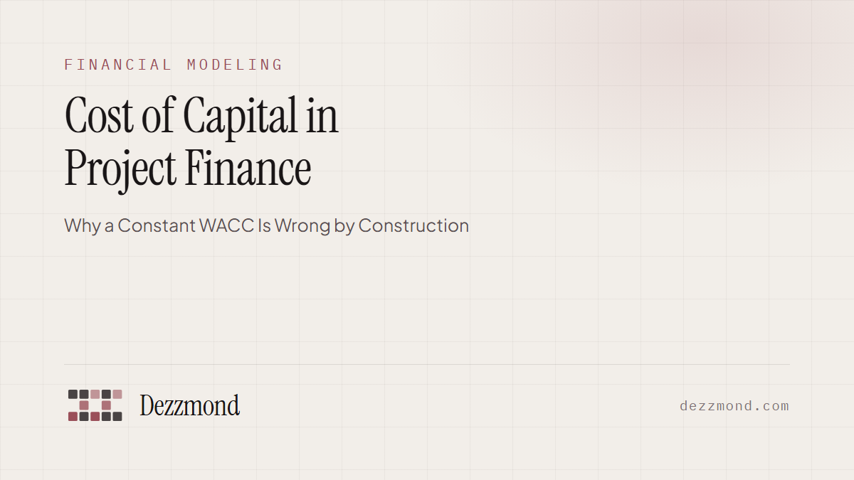 Cost of Capital in Project Finance: Why a Constant WACC Is Wrong by Construction