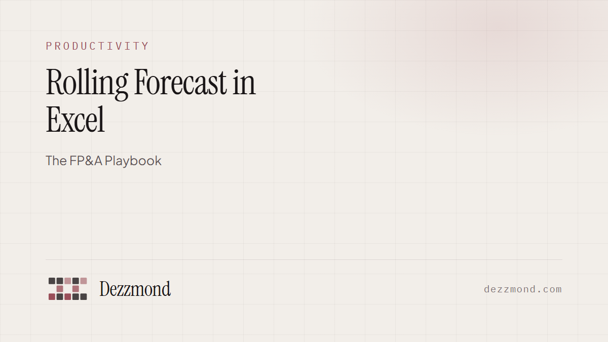 Rolling Forecast in Excel: The FP&A Playbook (2026)
