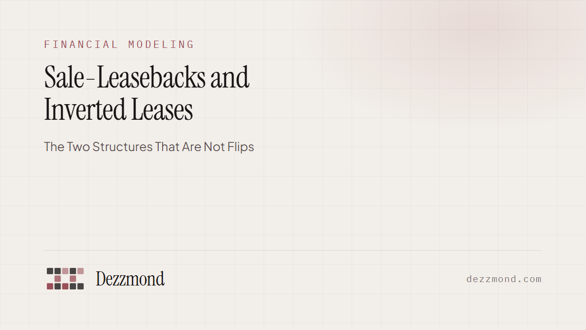 Sale-Leasebacks and Inverted Leases: The Two Structures That Are Not Flips