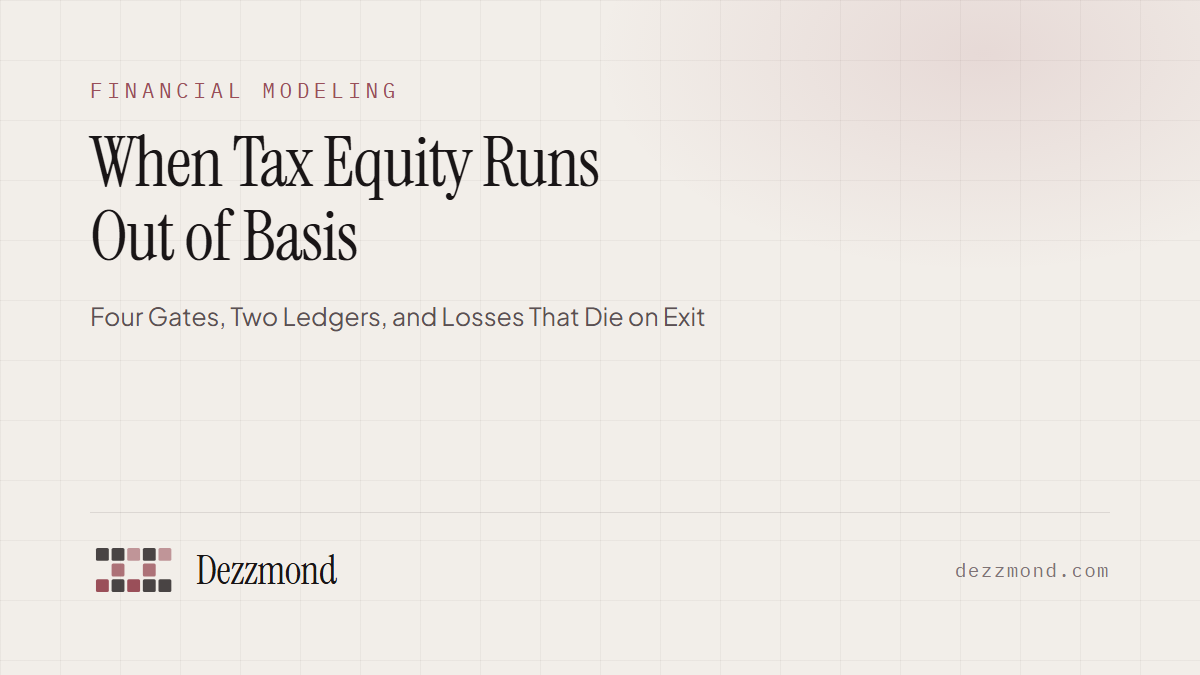 When Tax Equity Runs Out of Basis: Four Gates, Two Ledgers, and Losses That Die on Exit