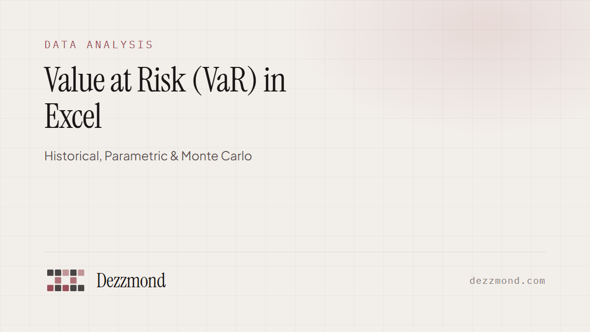 Value at Risk (VaR) in Excel: Historical, Parametric & Monte Carlo (2026)