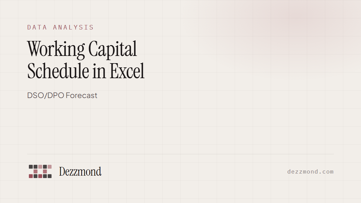 Working Capital Schedule in Excel: DSO/DPO Forecast (2026)